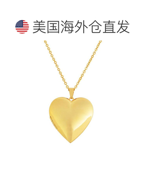 自营 liv oliver18k 金心形小盒坠子项链 - 金 美国奥莱直发吊坠