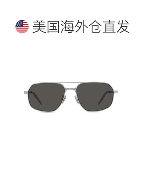 自营givenchy银色GV40120U GV One金属矩形太阳镜-灰色 美国奥莱