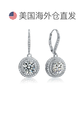 自营geneviveCz 纯银镀铑欧元耳环 - 银 美国奥莱直发