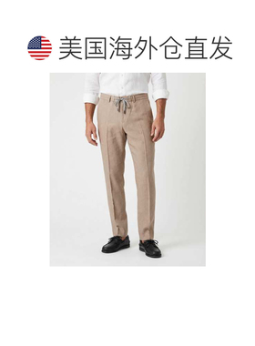 自营Peserico Linen Casual Men's Pants - beige 美国奥莱直发