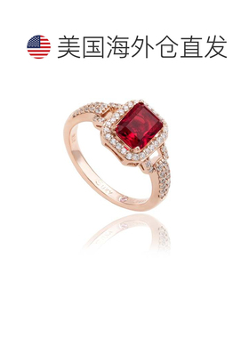 自营Suzy Levian Rose Sterling Silver Emerald-Cut Blue Tanzan