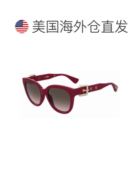 自营Moschino Sunglasses Square Full Rim, Black Frame And Dar