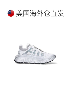 自营Versace Calfskin Athletic Men's Sneakers - white 美国奥