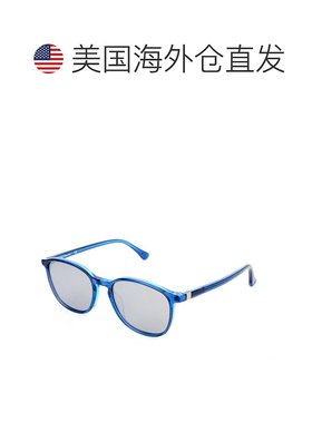 自营 calvin klein凯文克莱女式52毫米蓝色太阳镜-蓝色 美国奥莱