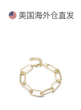 自营adorniaGold Plated Chunky Paperclip Chain Bracelet - gol