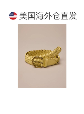 自营lucky brandLucky品牌编织皮带-黄色 美国奥莱直发
