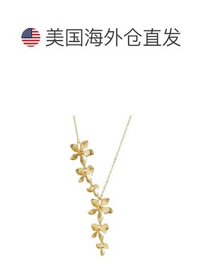 自营adorniaGold Plated Petals Drop Necklace - gold 美国奥莱