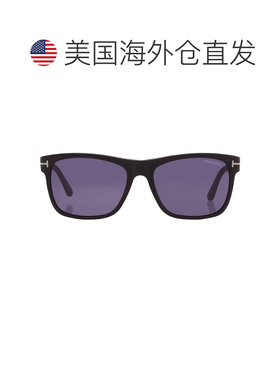 自营Tom Ford Giulio蓝色矩形男士太阳镜FT0698 02v 59-黑色 美国