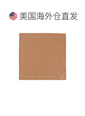自营tom fordWarm Brown Dotted Pattern Silk Scarf - neutrals