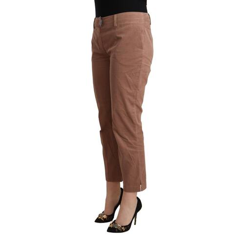 自营Costume National Cotton Tape Cropped Women's Pants - bro - 图2