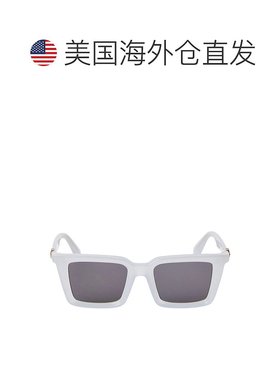自营 off-white米白色道尔顿方形太阳镜-灰色-深灰色 美国奥莱直