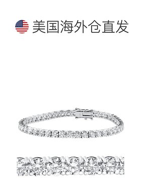 自营 pompeii310 克拉钻石网球手链 14k 白金 7 英寸双锁扣 - 14k