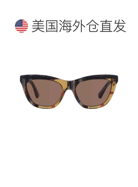 自营Burberry深棕色猫眼女士太阳镜BE4435 414673 53 - multi 美