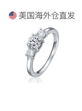 自营geneviveSterling Silver White Gold Plated with Cubic Zir