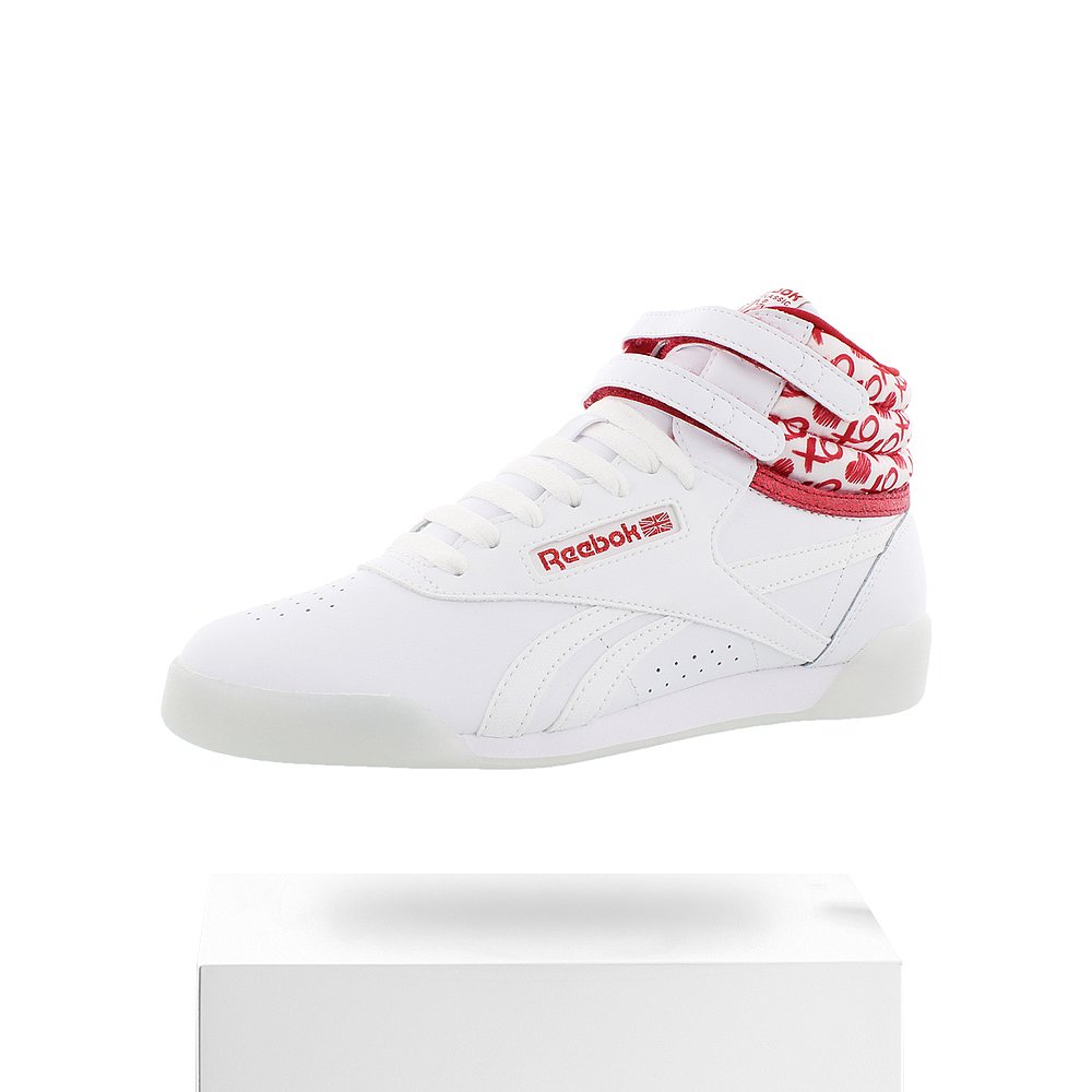 天猫国际美国直购美国直邮Reebok新款高帮透气百搭女鞋白色平底舒适休闲时尚板鞋3