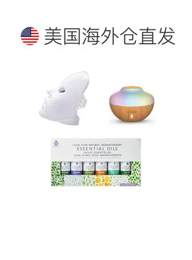 自营pursonic自我护理健康套装-7色发光二极管面罩、声波扩散器和
