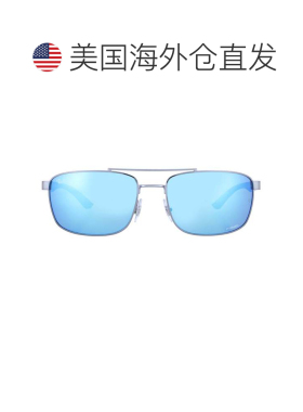 自营ray-banRay Ban偏光绿色镜子蓝色矩形男女通用太阳镜RB3737CH