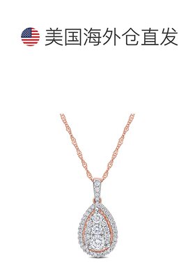 自营 mimi & maxmimi & max1/2 CT TW 14K 玫瑰金钻石光环泪
