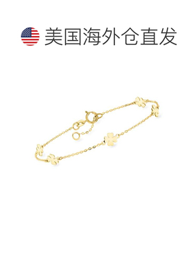 自营RS Pure by Ross-Simons Italian 10kt Yellow Gold Clover S