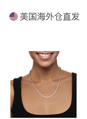 Ross-Simons 实验室培育钻石刻度 925 银网球项链 - 20 英寸 【美