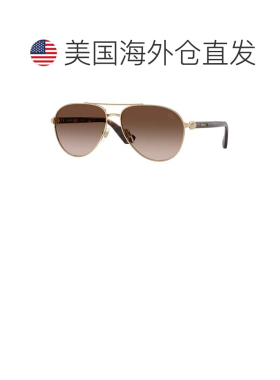 自营Burberry男士59 mm浅金色太阳镜-浅金色 美国奥莱直发