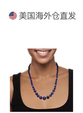 自营Ross-Simons 6-13 毫米青金石珠刻度项链 14 克拉黄金 - 20