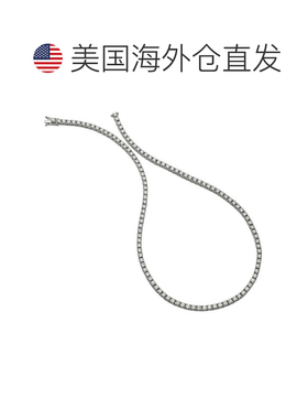 自营geneviveGa 纯银立方氧化锆 4 毫米网球项链 - 白色 美国奥莱