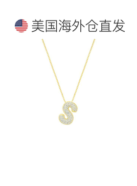 自营adornia14k镀金铺路泡泡字母项链-金色 美国奥莱直发