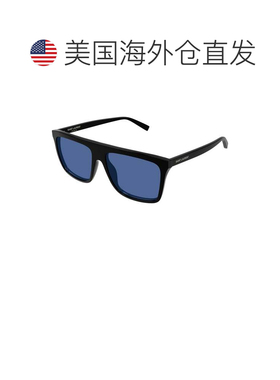 自营saint laurent蓝色Sl 904超大方形太阳眼镜-蓝色 美国奥莱直
