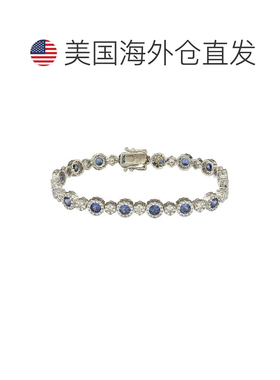 自营Suzy Levian 纯银蓝宝石和钻石口音手链 - 蓝色 美国奥莱直发