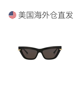 自营bottega veneta猫眼框架回收醋酸纤维太阳眼镜-黑色金色灰色