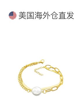 自营 adornia混合链珍珠手链金 - 黄色 美国奥莱直发金属