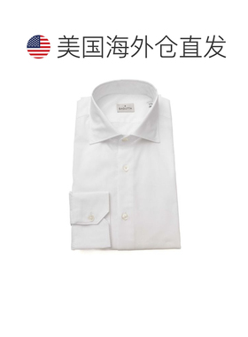自营Bagutta Cotton Dress Men's Shirt - white 美国奥莱直发
