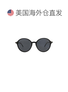 自营bottega veneta圆形镜框醋酸纤维太阳眼镜-黑灰色灰色 美国奥