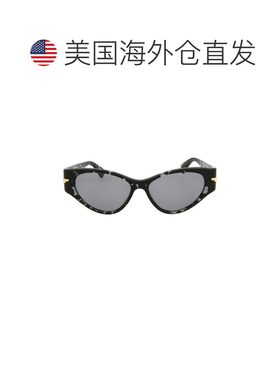 自营bottega veneta猫眼框醋酸酯太阳镜-哈瓦那灰 美国奥莱直发