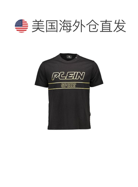 自营Plein Sport Cotton Men's Men's T-Shirt - black 美国奥莱