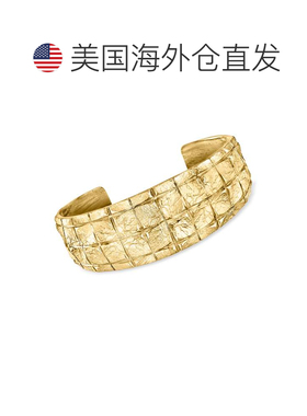 自营Ross-Simons Italian 18kt Gold Over Sterling Square-Patte
