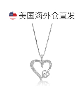 自营vir jewels1/10 克拉女士实验室培育圆形钻石吊坠项链 .925