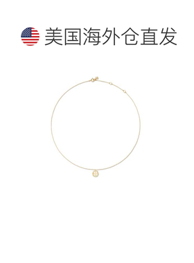 自营tory burch金色图标圆形切口吊坠项链-不适用 美国奥莱直发