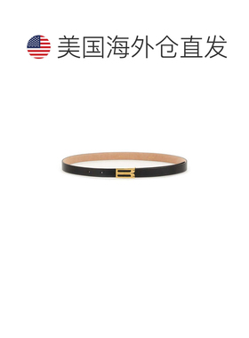 自营 victoria beckham黑色纹理皮带-黑色 美国奥莱直发