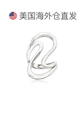 自营Ross-Simons Italian Sterling Silver Open-Space Wave Ring