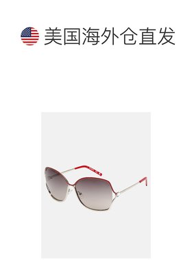 自营 guess蝴蝶金属太阳镜-红色 美国奥莱直发防紫外线户外