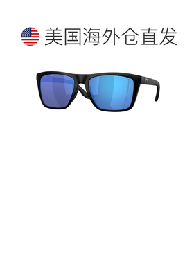 自营Costa del Mar男士59毫米哑光黑色太阳镜-哑光黑色 美国奥莱