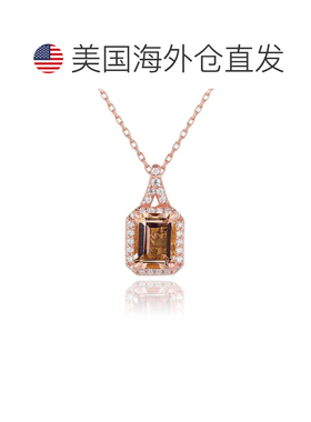 自营Suzy Levian Rose Sterling Silver Morganite Pink Cubic Zi