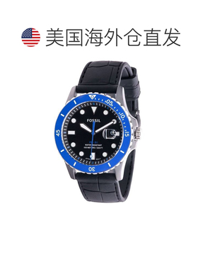 自营Fossil Men's Classic Black Dial Watch - black 美国奥莱直