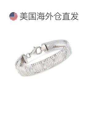 自营Ross-Simons Italian Sterling Silver Diamond-Cut Omega Br