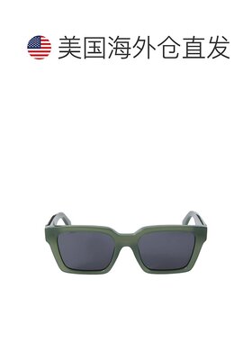 自营 off-white米白色布兰森方形太阳镜-橄榄绿-深灰色 美国奥莱
