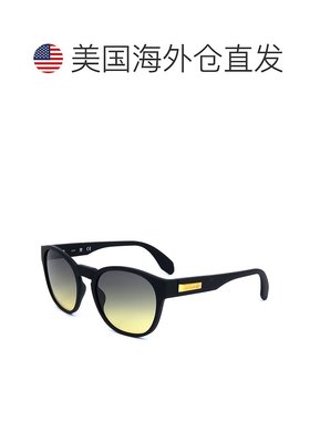 自营 adidas阿迪达斯中性款54毫米哑光黑色太阳镜-哑光黑色 美国