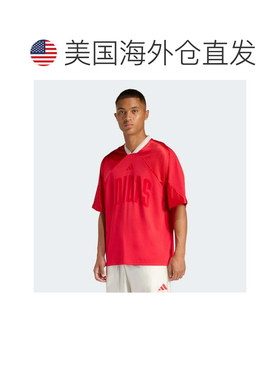 自营Men's adidas STADIUM GRAPHIC MESH TEE - pure ruby / off