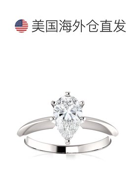自营 pompeii31 克拉梨形钻石订婚戒指实验室培育 14k 白金 - 14k